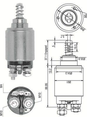 MAGNETI MARELLI Тяговое реле, стартер 940113050261